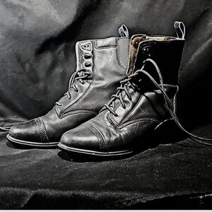 Ariat black leather ankle boots